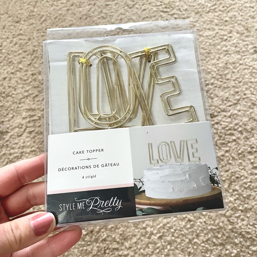 LOVE Lettering Cake Toppers - Picture 3 of 3